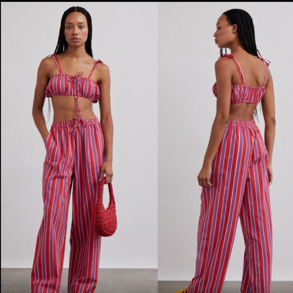 DAMSON MADDER Chlo trousers and top - red stripe